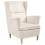 Beliani Wingback Chair ABSON Corduroy Light Beige 4