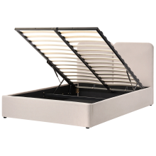 Ottoman Bed ARBOIS Fabric Beige 160 x 200 cm (EU King Size)