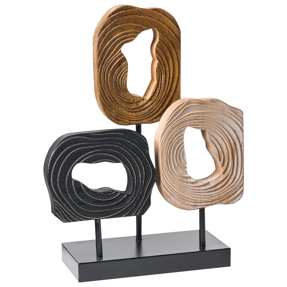 Beliani Figurine Fairmont Fir Wood Multicolour