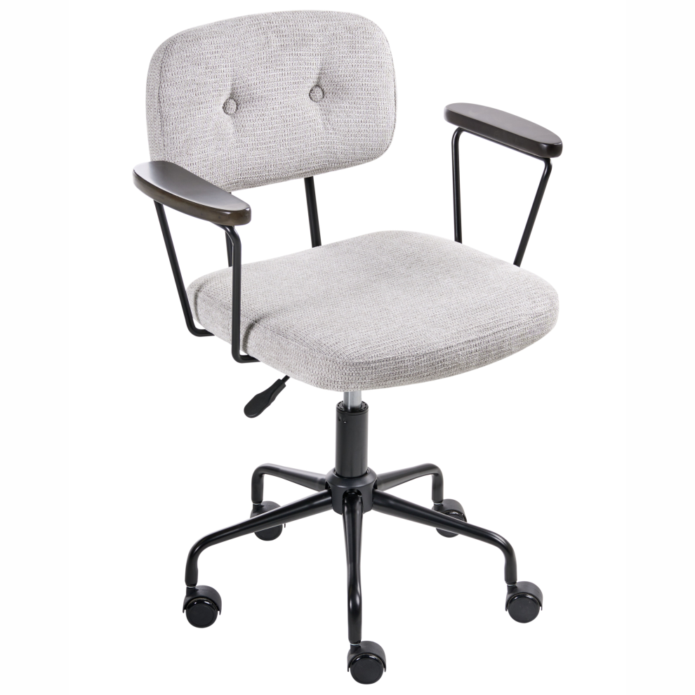 Beliani Desk Chair Algerita Fabric Light Grey