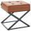Beliani Footstool MURDO Faux Leather Orange 1