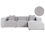 Beliani Corner Sofa 3 Seater DOLVA Corduroy Light Grey Left Hand 1
