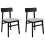 Beliani Set of 2 Dining Chairs STACY Wood Light Grey 1
