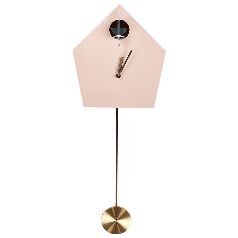 Beliani Wall Clock Arbaz 24 Cm Pink