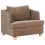 Beliani Armchair RATTVIK Chenille Brown 1