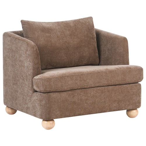 Beliani Armchair RATTVIK Chenille Brown