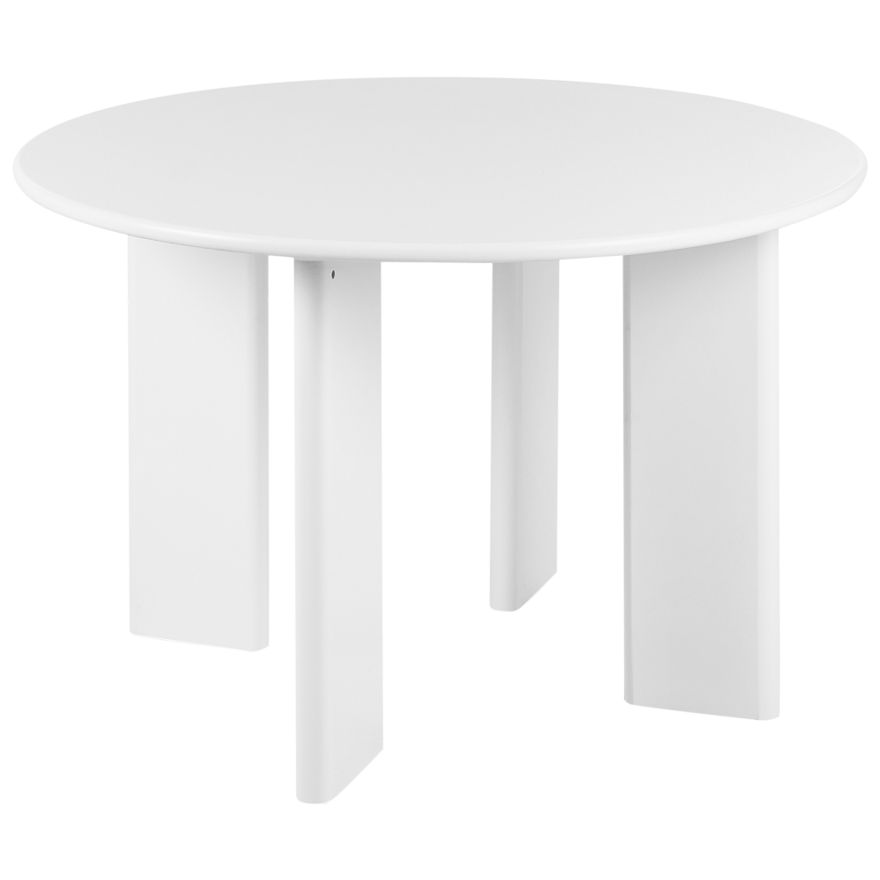 Beliani Dining Table Cosmo White 120 Cm 120 Cm