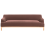 Beliani Sofa 3 Seater SOSJO Fabric Burgundy 1
