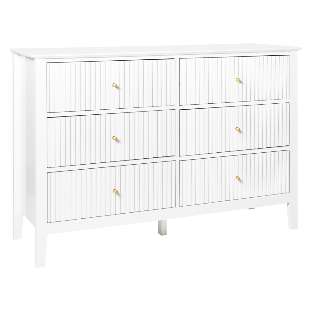 Beliani 6 Drawer Chest Assisi White
