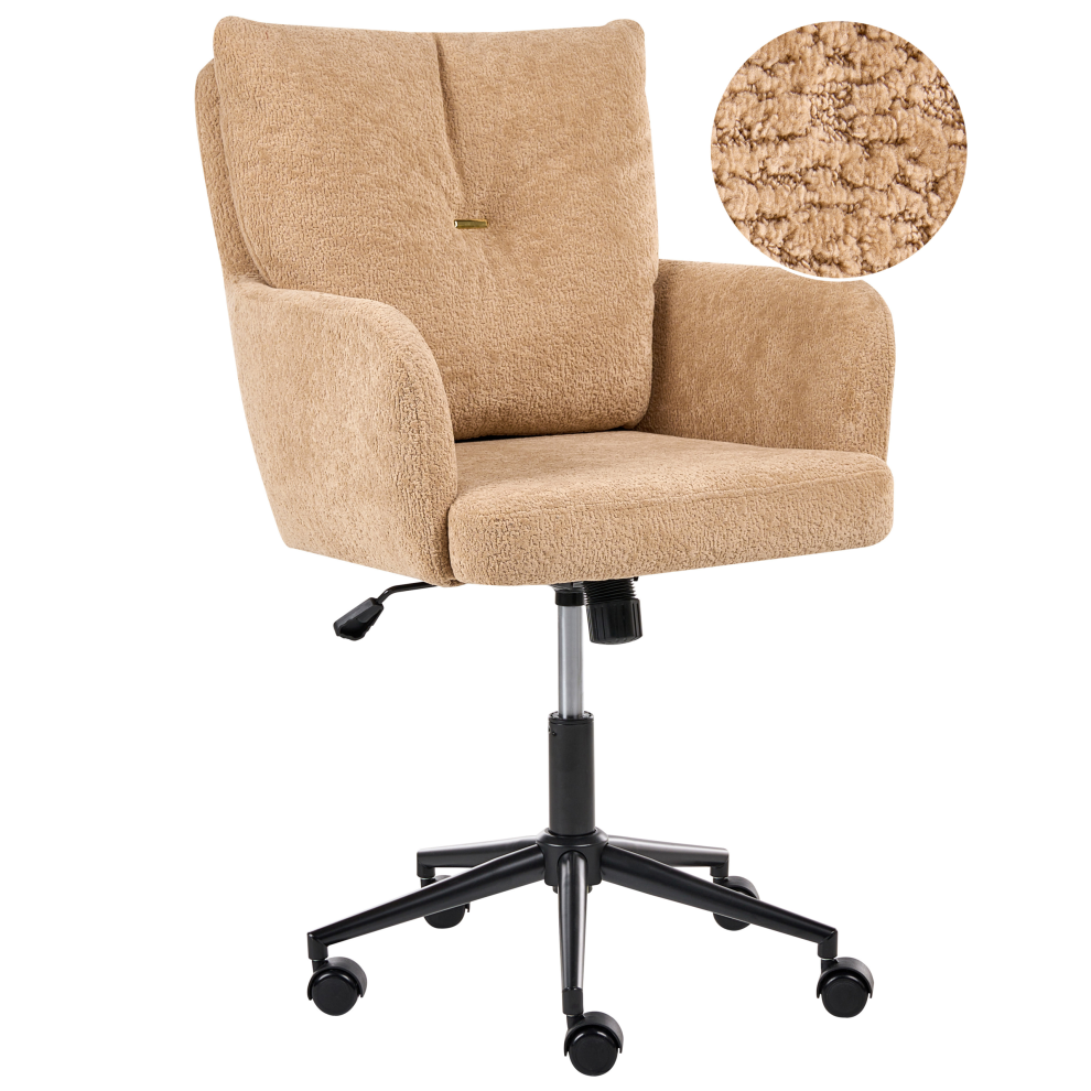 Beliani Desk Chair Alpine Fabric Beige