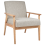 Beliani Armchair ESRUM Fabric Light Brown/ Grey 1