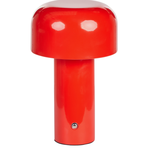 Beliani Wireless LED Table Lamp BESOS with Dimmer Metal Red