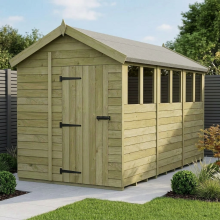 6 x 12 Apex Shed Tanalised (Single Door, With Windows)