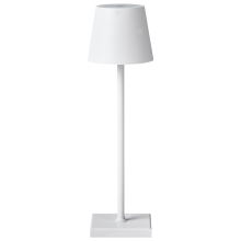 Wireless LED Table Lamp BACEIRO with Dimmer Metal White