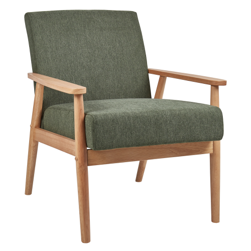 Beliani Armchair ESRUM Fabric Light Brown/ Green