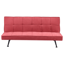 Sofa Bed 3 Seater HASLE Fabric Red