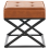 Beliani Footstool MURDO Faux Leather Orange 4