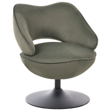 Swivel Armchair SANDET Velvet Dark Green