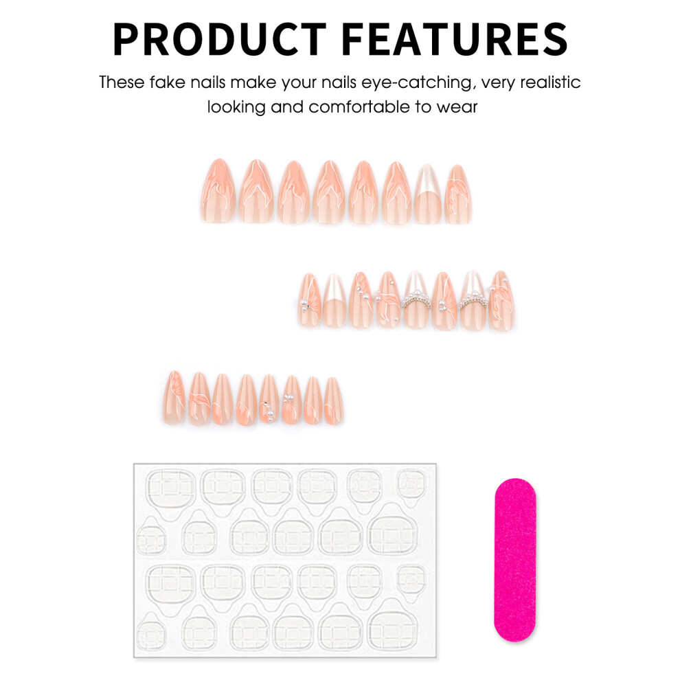 Phui-Pet-Supplies Pearl Glossy Fake Nails - Durable & Comfortable
