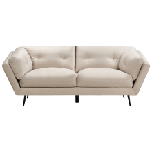 Sofa 3 Seater LENVIK Velvet Beige
