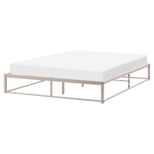 Bed without Headboard Metal VIRY 160 x 200 cm (EU King Size) Light Beige