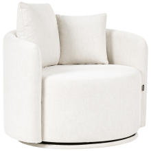 Swivel Armchair ENNORA Fabric Off-White