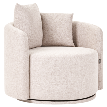 Swivel Armchair ENNORA Fabric Beige