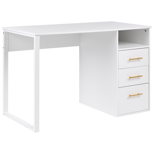 Beliani Home Office Desk ZERLAY White 120 cm 60 cm