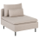Beliani 1-Seat Section EGERIS Beige Fabric 1