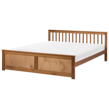 Bed Pine Wood OLENDON 180 x 200 cm (EU Super King) Brown