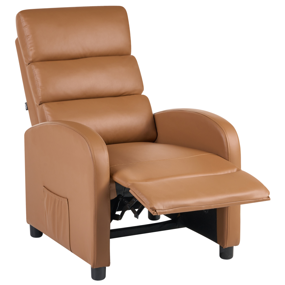 Beliani Recliner Chair Otus Faux Leather Brown