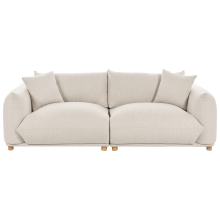 Sofa 3 Seater LUVOS Fabric Light Beige
