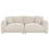 Beliani Sofa 3 Seater LUVOS Fabric Light Beige 1