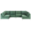 Beliani Modular U-Shape Sofa 6 Seater EVJA Green Velvet 1