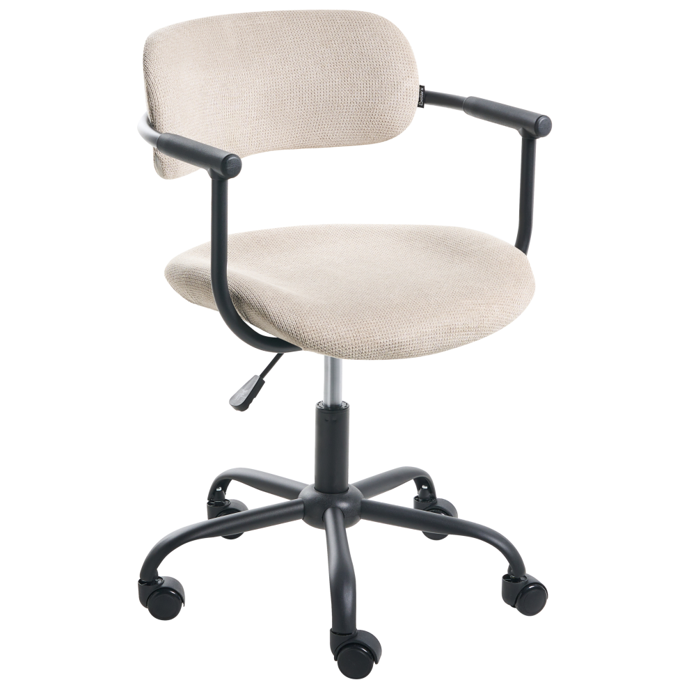 Beliani Desk Chair Vyra Fabric Beige