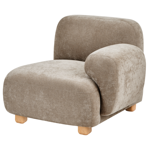 Beliani Corner Seat AMLI Left Hand Beige Fabric