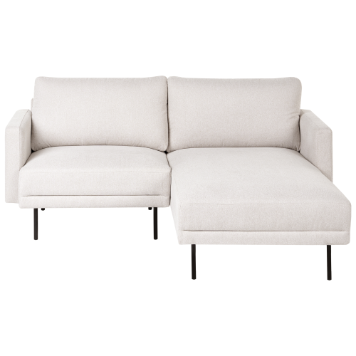 Beliani Corner Sofa 2 Seater BREDA Fabric Light Beige Left Hand
