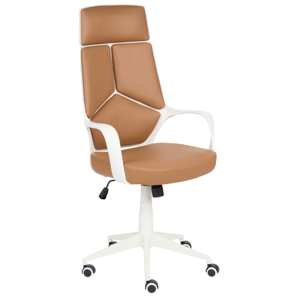 Beliani Office Chair Delight Faux Leather Sand Beige