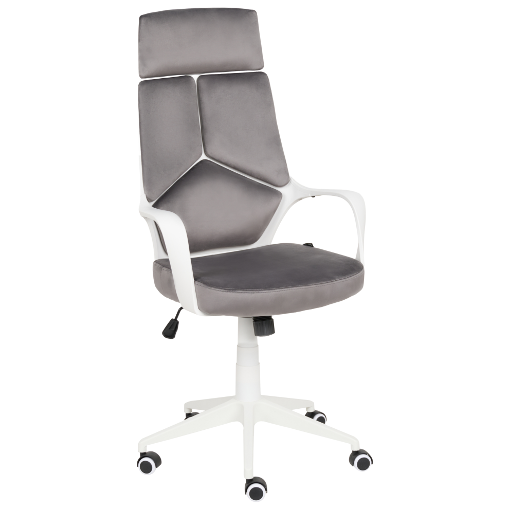 Beliani Office Chair Delight Velvet Grey