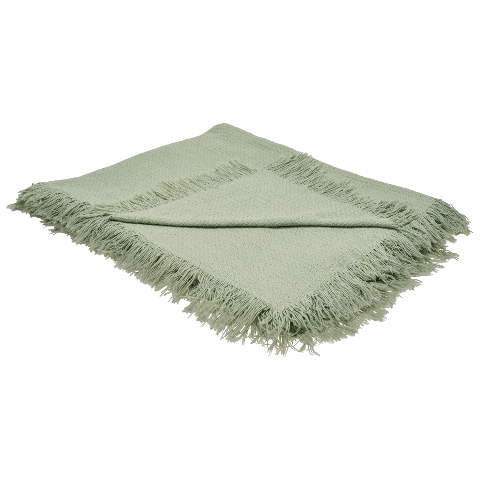 Beliani Bedspread Yerbent Cotton 220 X 240 Cm Green
