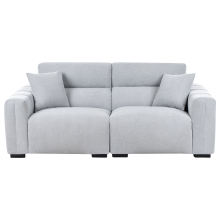 Sofa 3 Seater FAUSKAN Fabric Light Blue