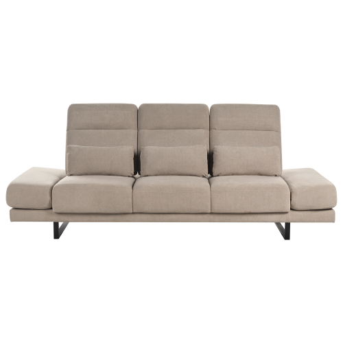 Beliani Sofa 3 Seater IKAST Fabric Taupe