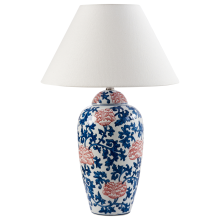 Table Lamp VERUSA Porcelain White/ Blue