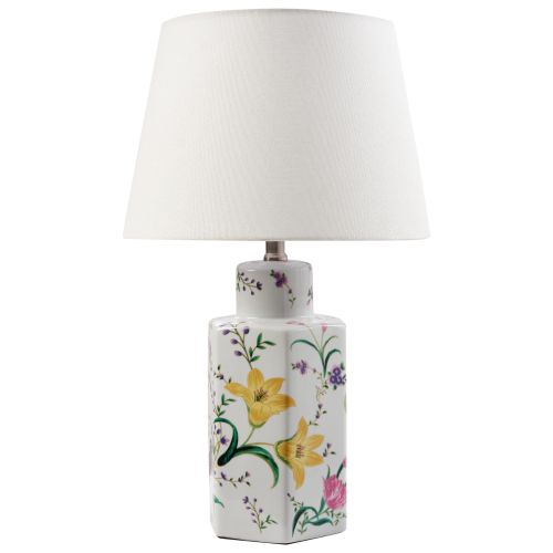 Beliani Table Lamp CAVADO Porcelain White