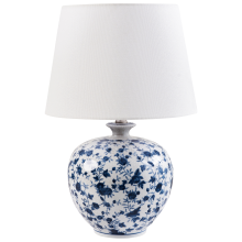 Table Lamp SILVES Porcelain White/ Blue