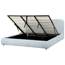 Ottoman Bed BLAGNAC Chenille Light Blue 180 x 200 cm (EU Super King)