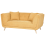 Beliani Sofa 2 Seater HABO Fabric Mustard 4