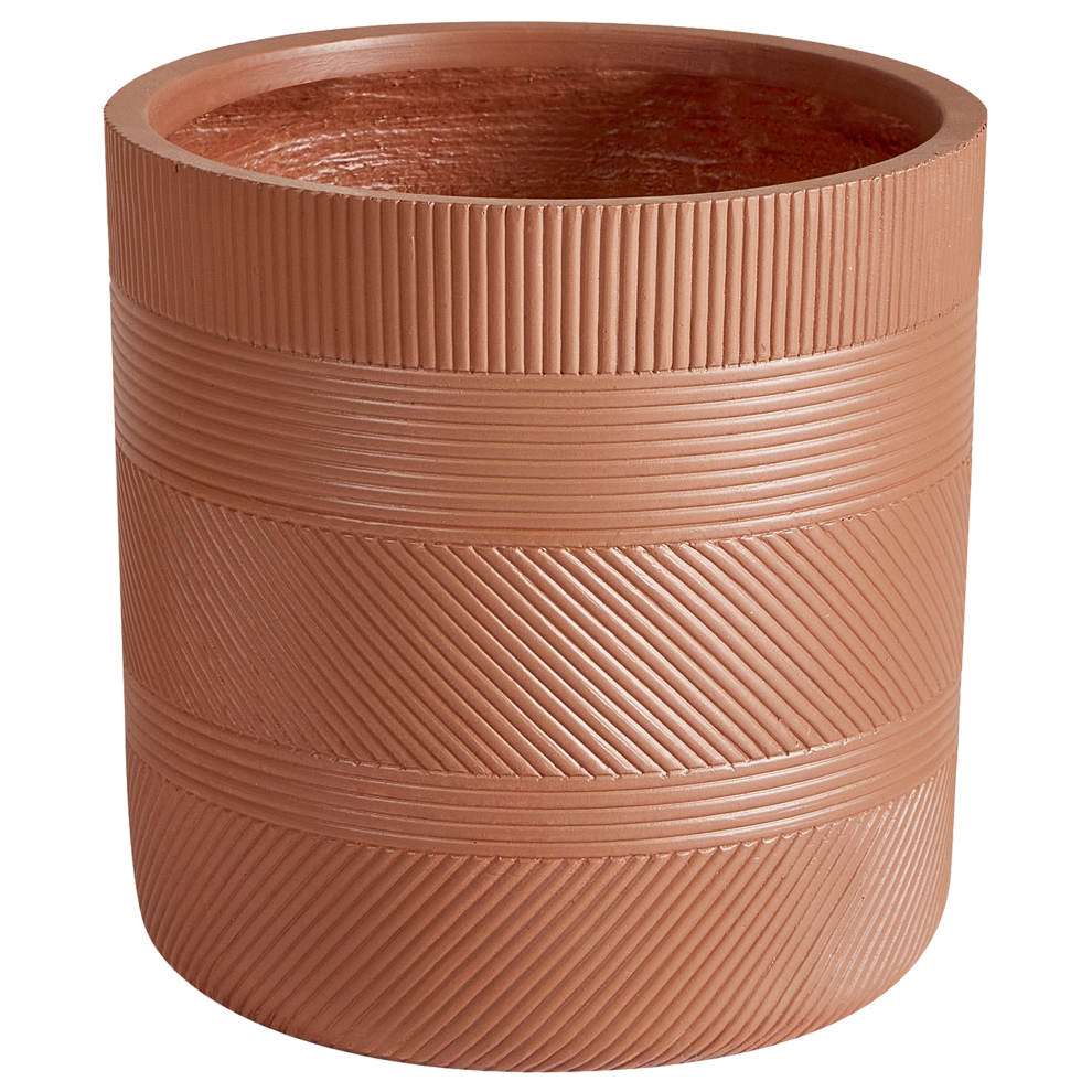 Beliani Plant Pot Voula 31 Cm Brown