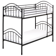Bunk Bed Metal CHARTRES 90 x 200 cm (EU Single) Black