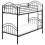 Beliani Bunk Bed Metal CHARTRES 90 x 200 cm (EU Single) Black 1